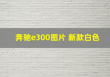 奔驰e300图片 新款白色